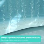 Arebos Nadmuchiwane spa z oświetleniem LED | Nadmuchiwane | Wnętrze i na zewnątrz | 190x120 cm Owal | 2 osoby | 90 dysz masujących | z ogrzewaniem | 550 litrów | Okładka w zestawie | Bąbelkowe Spa